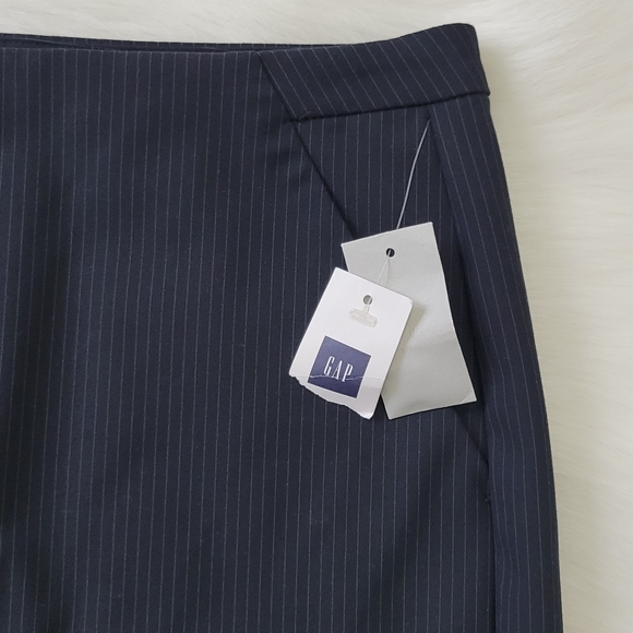 Gap Navy Pinstripe Office Career Skirt 2 - Picture 3 of 8